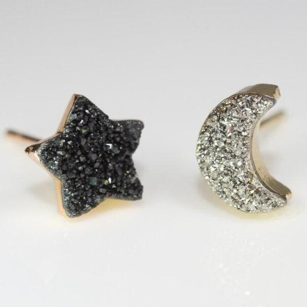 Druzy Studs Earrings Healing Stones Leslie Francesca Designs