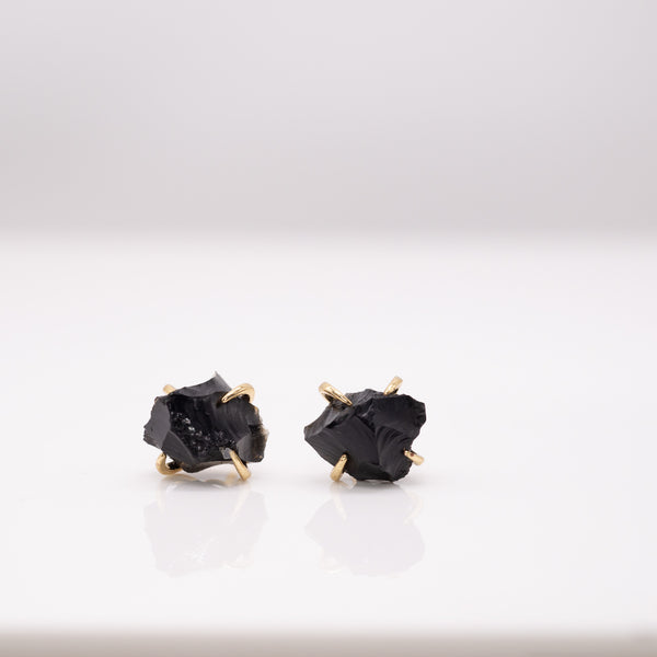 Raw Crystal Studs Earrings Healing Stones Women's Jewelry Leslie Francesca Designs