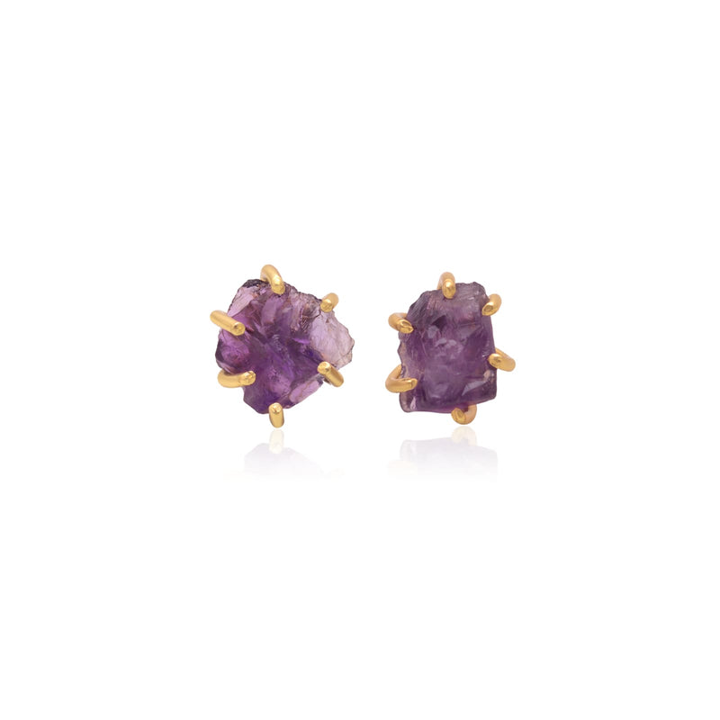 Raw Crystal Studs