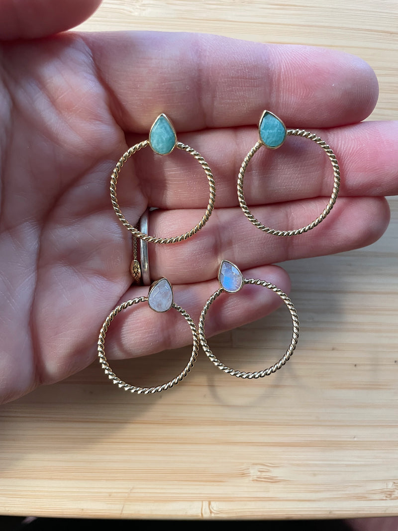 Studded Twist Hoops