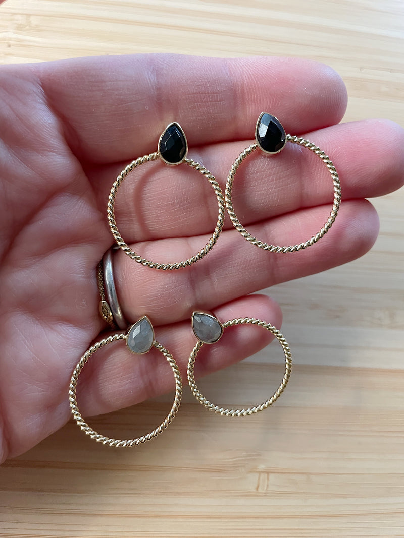 Studded Twist Hoops